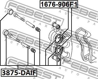 Febest 3875-DAIF - Kit riparazione, Pinza freno autozon.pro