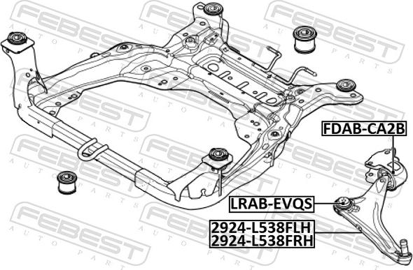 Febest 2924-L538FRH - Braccio oscillante, Sospensione ruota autozon.pro