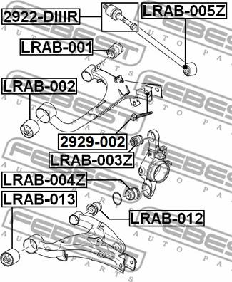 Febest LRAB-003Z - Supporto, Braccio oscillante autozon.pro