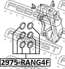 Febest 2975-RANGF - Kit riparazione, Pinza freno autozon.pro