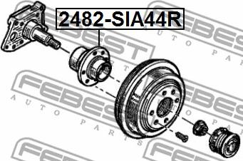 Febest 2482-SIA44R - Mozzo ruota autozon.pro