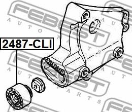 Febest 2487-CLI - Galoppino / Guidacinghia, Cinghia Poly-V autozon.pro