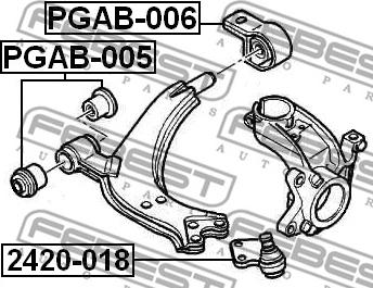 Febest PGAB-005 - Supporto, Braccio oscillante autozon.pro