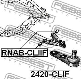 Febest 2420-CLIF - Giunto di supporto / guida autozon.pro