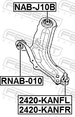 Febest 2420-KANFR - Giunto di supporto / guida autozon.pro