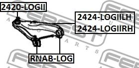 Febest 2424-LOGIILH - Braccio oscillante, Sospensione ruota autozon.pro