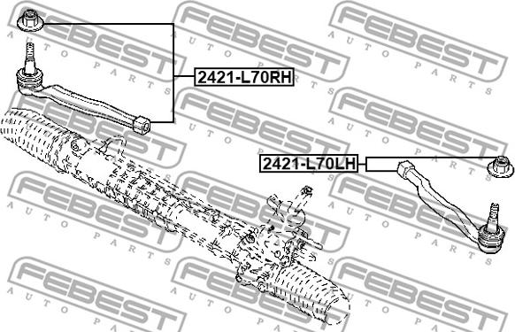 Febest 2421-L70LH - Testa barra d'accoppiamento autozon.pro