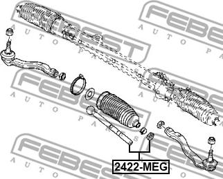 Febest 2422-KAN - Giunto assiale, Asta trasversale autozon.pro