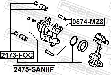 Febest 2475-SANIIF - Kit riparazione, Pinza freno autozon.pro