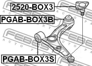 Febest PGAB-BOX3B - Supporto, Braccio oscillante autozon.pro