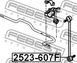 Febest 2523-607F - Asta / Puntone, Stabilizzatore autozon.pro