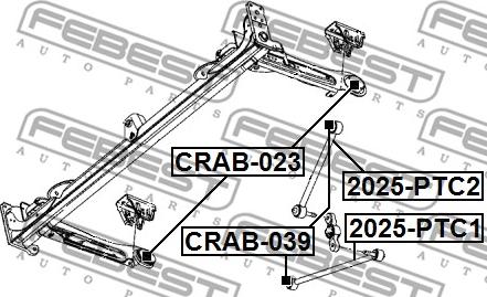 Febest 2025-PTC2 - Braccio oscillante, Sospensione ruota autozon.pro