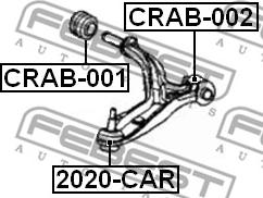 Febest 2020-CAR - Giunto di supporto / guida autozon.pro