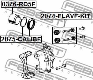 Febest 2074-FLAVF-KIT - Perno di guida, Pinza freno autozon.pro