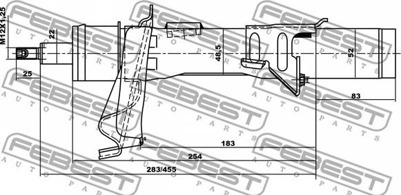 Febest 216651985FR - Ammortizzatore autozon.pro