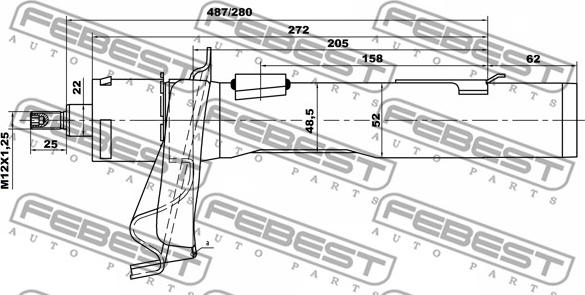 Febest 21665158FL - Ammortizzatore autozon.pro