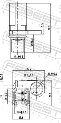 Febest 21606-009 - Sensore, N° giri ruota autozon.pro