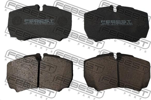 Febest 2101-TT9RWDR - Kit pastiglie freno, Freno a disco autozon.pro