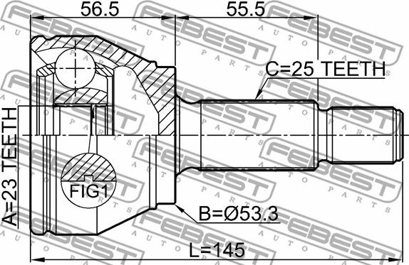 Febest 2110-FIEAT - Kit giunti, Semiasse autozon.pro