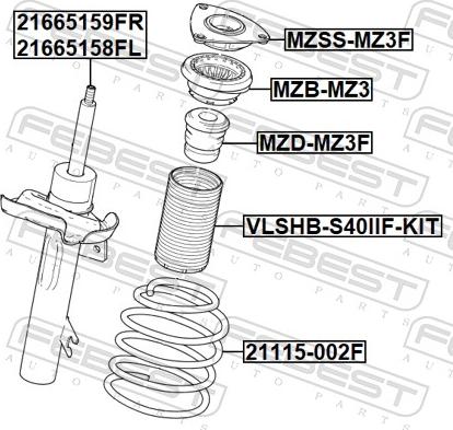 Febest 21115-002F - Molla autotelaio autozon.pro