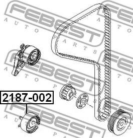 Febest 2187-002 - Rullo tenditore, Cinghia dentata autozon.pro