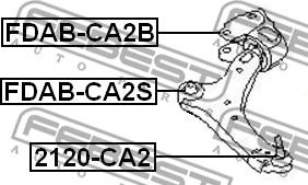 Febest 2120-CA2 - Giunto di supporto / guida autozon.pro