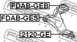 Febest FDAB-GES - Supporto, Braccio oscillante autozon.pro