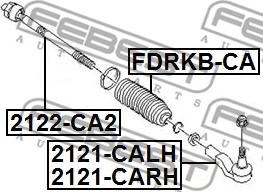 Febest 2122-CA2 - Giunto assiale, Asta trasversale autozon.pro