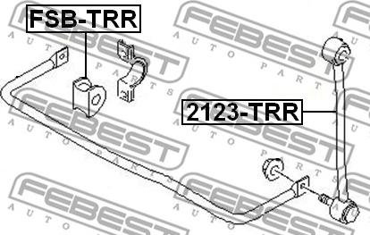 Febest 2123-TRR - Asta / Puntone, Stabilizzatore autozon.pro