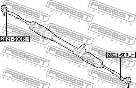 Febest 2821-500LH - Testa barra d'accoppiamento autozon.pro