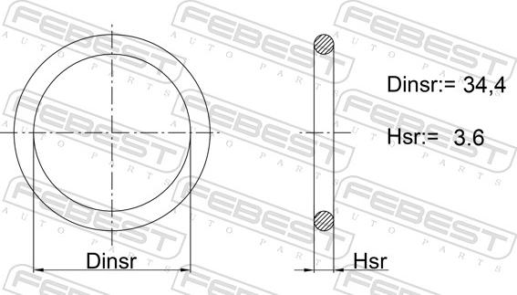 Febest 23400-042 - Guarnizione, Condotto d. refrigerante autozon.pro