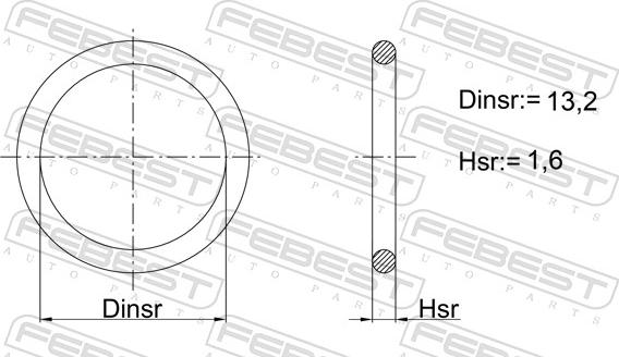 Febest 23400-007 - Guarnizione, Tubo d. refrigerante autozon.pro