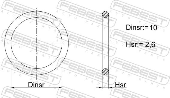 Febest 23400-010 - Anello tenuta, Compressore autozon.pro