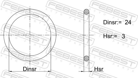 Febest 23400-039 - Guarnizione, Flangia refrigerante autozon.pro