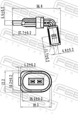 Febest 23606-013 - Sensore, N° giri ruota autozon.pro