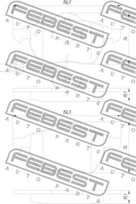 Febest 2301-9BF - Kit pastiglie freno, Freno a disco autozon.pro