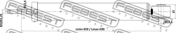 Febest 23110-002R - Ammortizzatore autozon.pro