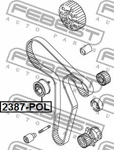 Febest 2387-POL - Rullo tenditore, Cinghia dentata autozon.pro