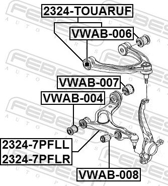 Febest 2324-7PFLL - Braccio oscillante, Sospensione ruota autozon.pro