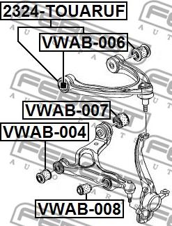 Febest VWAB-006 - Supporto, Braccio oscillante autozon.pro