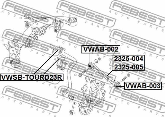 Febest 2325-004 - Braccio oscillante, Sospensione ruota autozon.pro