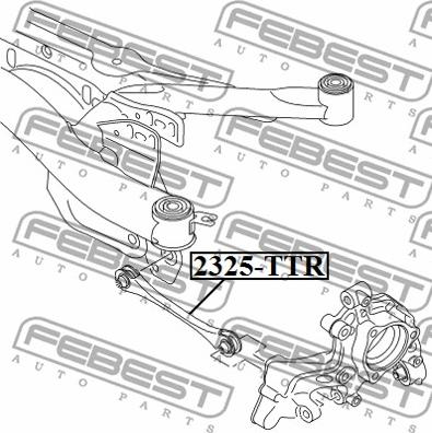 Febest 2325-TTR - Braccio oscillante, Sospensione ruota autozon.pro