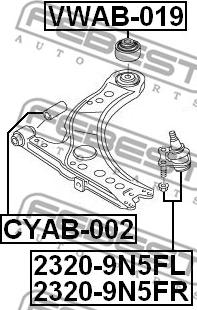 Febest 2320-9N5FL - Giunto di supporto / guida autozon.pro