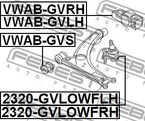 Febest 2320-GVLOWFRH - Giunto di supporto / guida autozon.pro