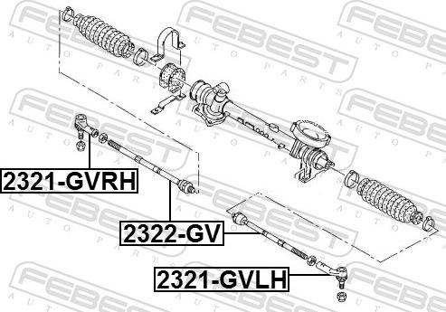 Febest 2321-GVRH - Testa barra d'accoppiamento autozon.pro