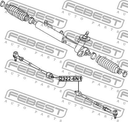 Febest 2322-6N1 - Giunto assiale, Asta trasversale autozon.pro