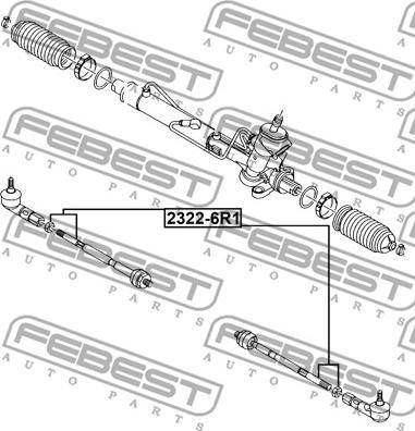 Febest 2322-6R1 - Giunto assiale, Asta trasversale autozon.pro