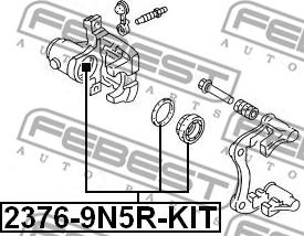 Febest 2376-9N5R-KIT - Kit riparazione, Pinza freno autozon.pro