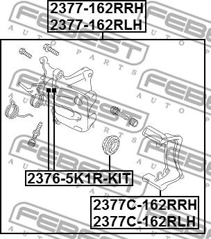 Febest 2377-162RRH - Pinza freno autozon.pro