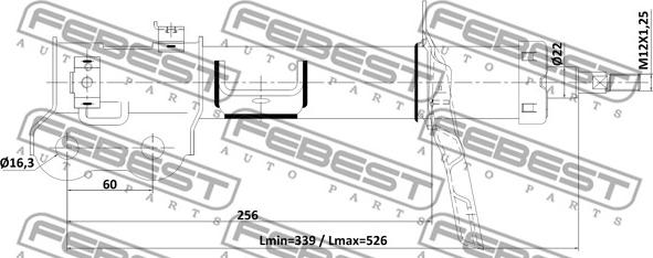 Febest 22110-002FL - Ammortizzatore autozon.pro